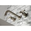 Kingston Brass KS8128ML Milano 2-Handle 8" Wall Mount Bathroom Faucet, Brushed Nickel KS8128ML